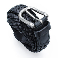 Load image into Gallery viewer, Men&#39;s Genuine Braided Leather Fashion Belt
