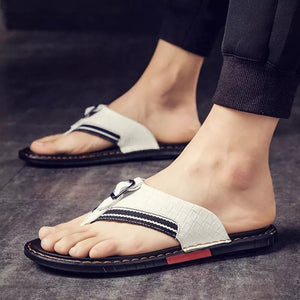 SunbeamSliders™ - Men's Genuine Leather Slippers