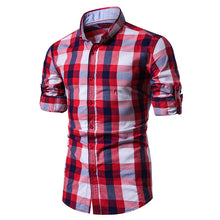 Load image into Gallery viewer, Men&#39;s 100% Cotton Plaid Checked Shirt
