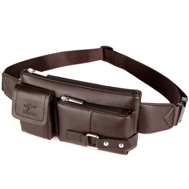 Luxury Waist Pack Men LeatherPack Chest Bag