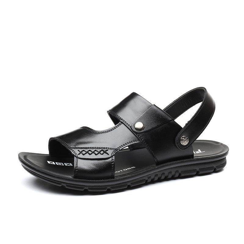 SunlitTrek™ - British Slip-On Leather Sandals