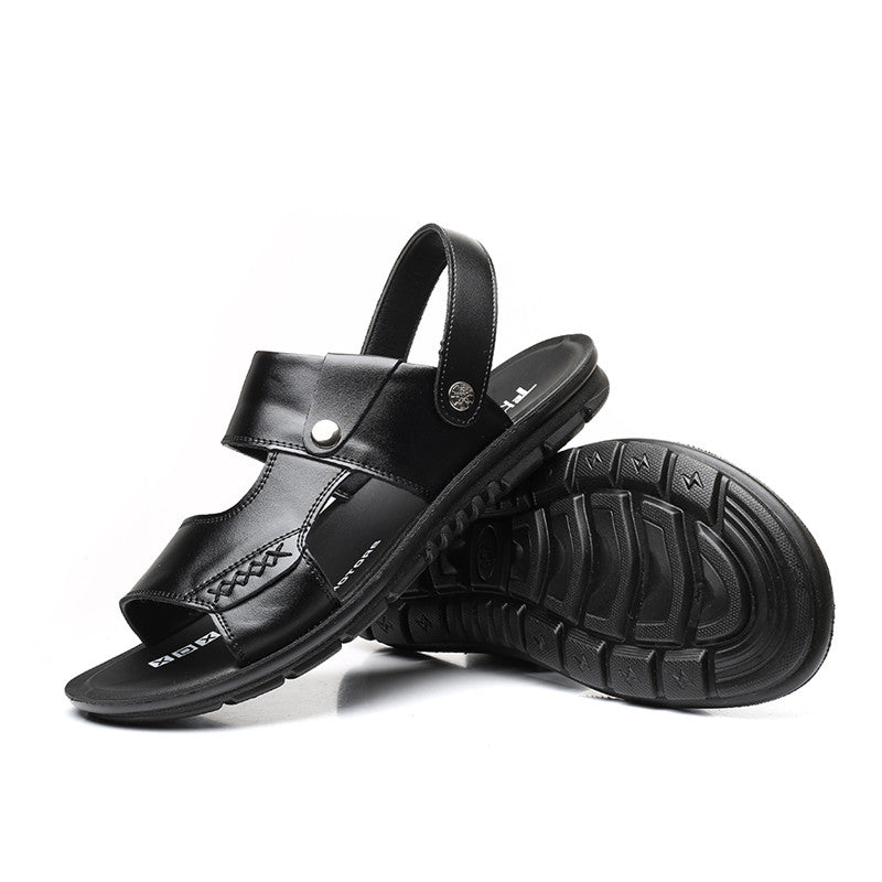 SunlitTrek™ - British Slip-On Leather Sandals