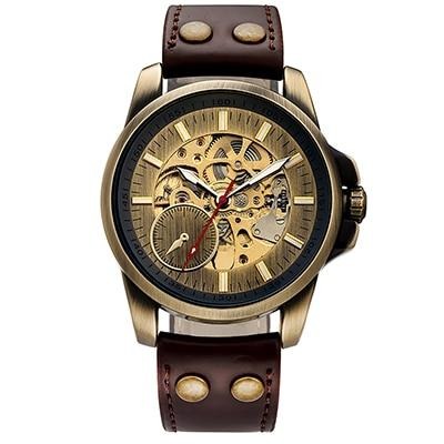 Automatic Steampunk Skeleton Vintage Wristwatch