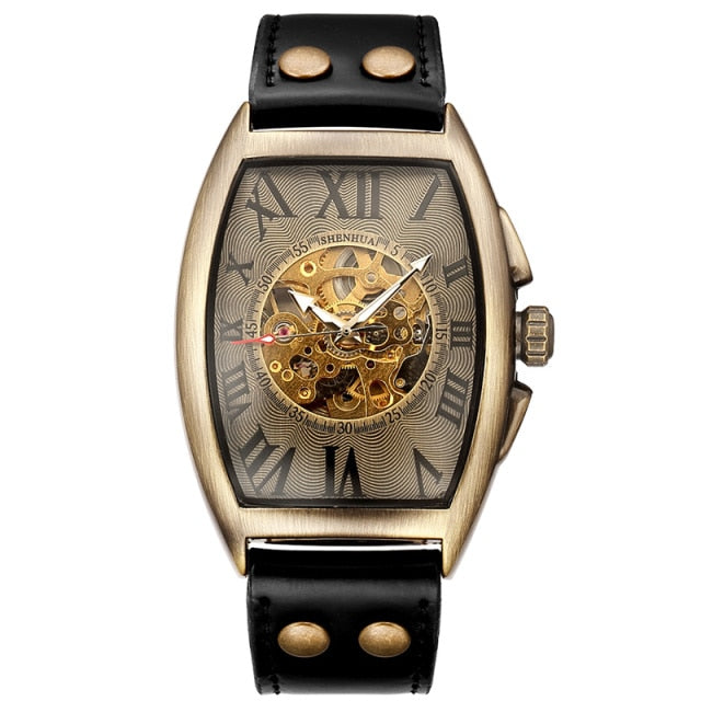 Automatic Steampunk Skeleton Vintage Wristwatch