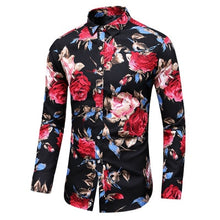 Load image into Gallery viewer, Men Casual Fashion Personality Print Long Sleeve Dressing Shirt
