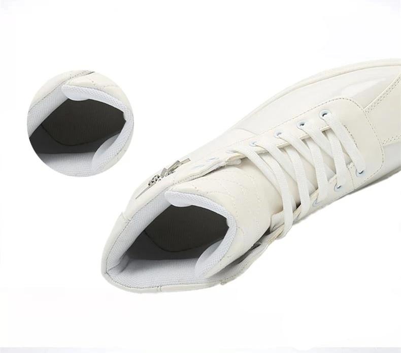 Men Plain Shiny Color Ankle Sneakers