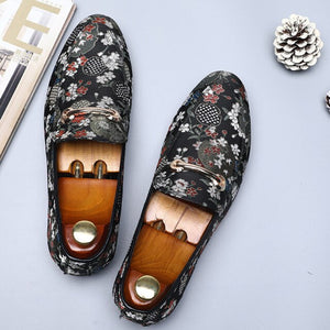 Men Casual Embroider Elegant Fashion Flats Shoes