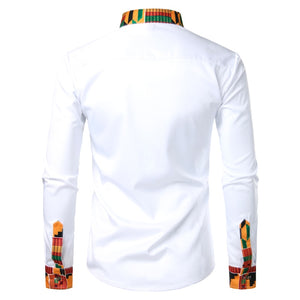 Paul Casual Ankara Style Long Sleeve Shirt