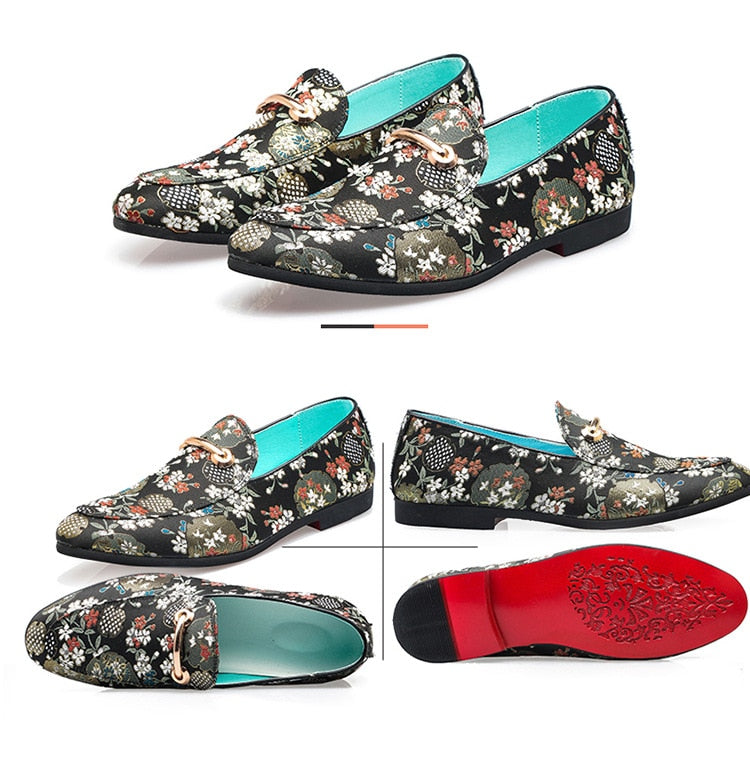 Men Casual Embroider Elegant Fashion Flats Shoes