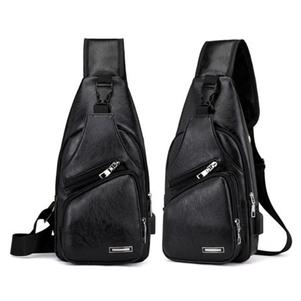 USB Sling Biker Satchel