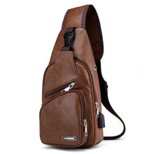 Load image into Gallery viewer, USB Sling Biker Satchel
