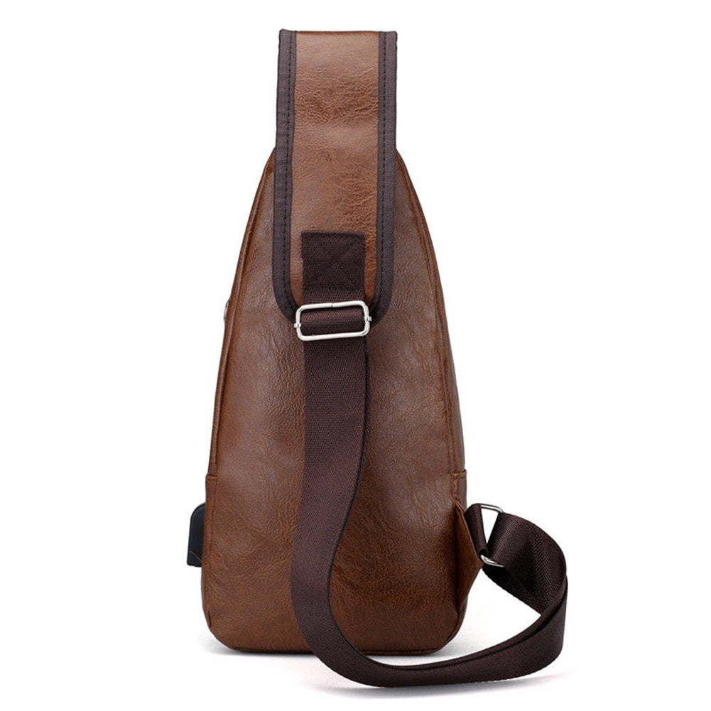 USB Sling Biker Satchel