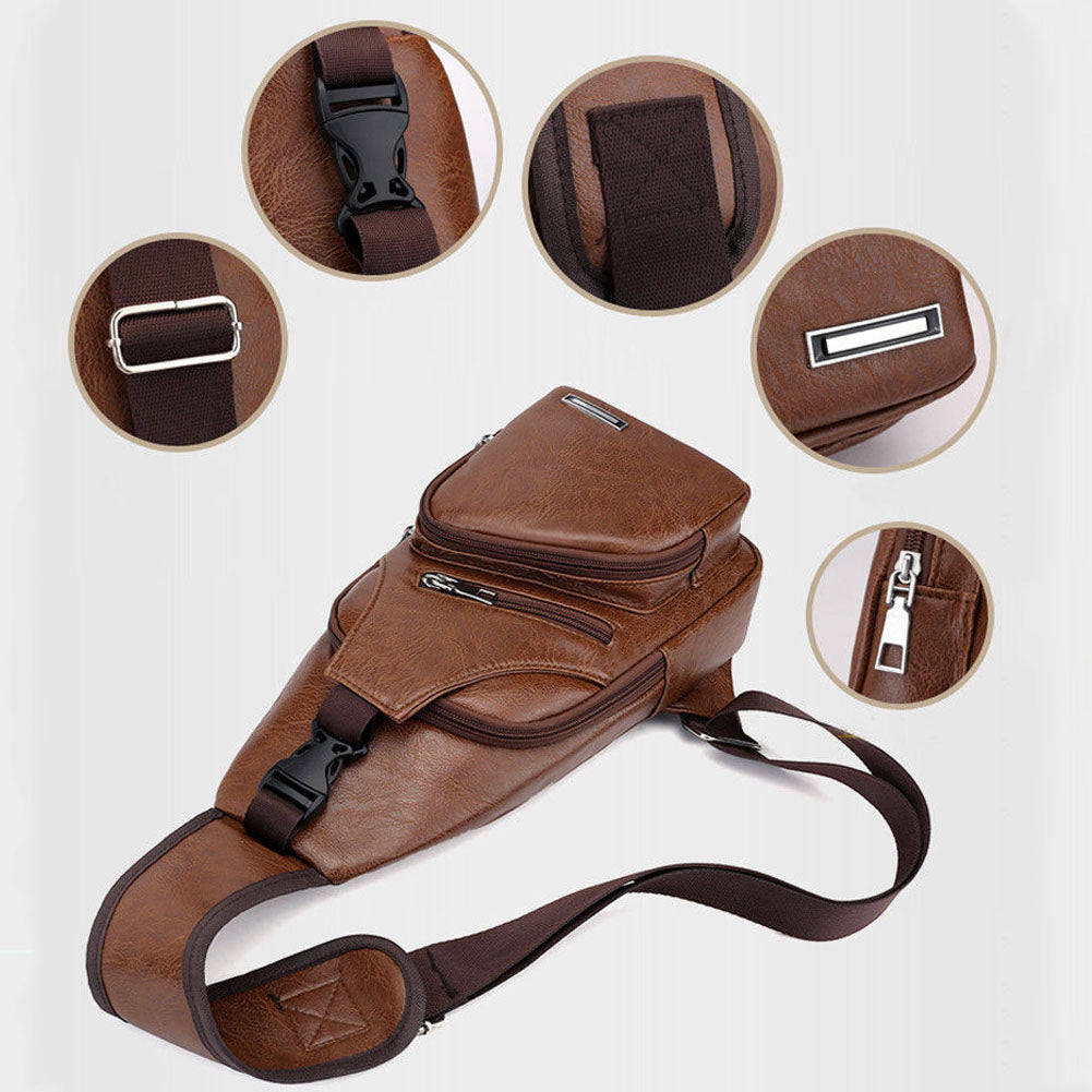 USB Sling Biker Satchel