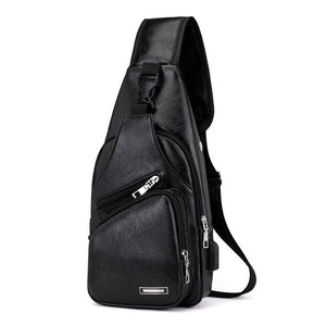 USB Sling Biker Satchel