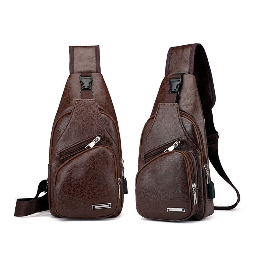 USB Sling Biker Satchel