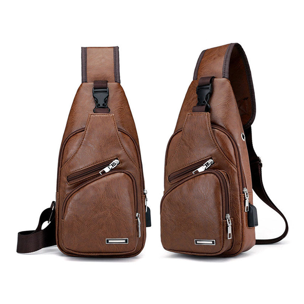 USB Sling Biker Satchel