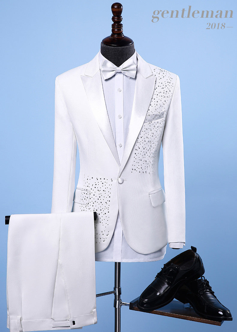 Men's Formal Slim Fit Crystals Blazer