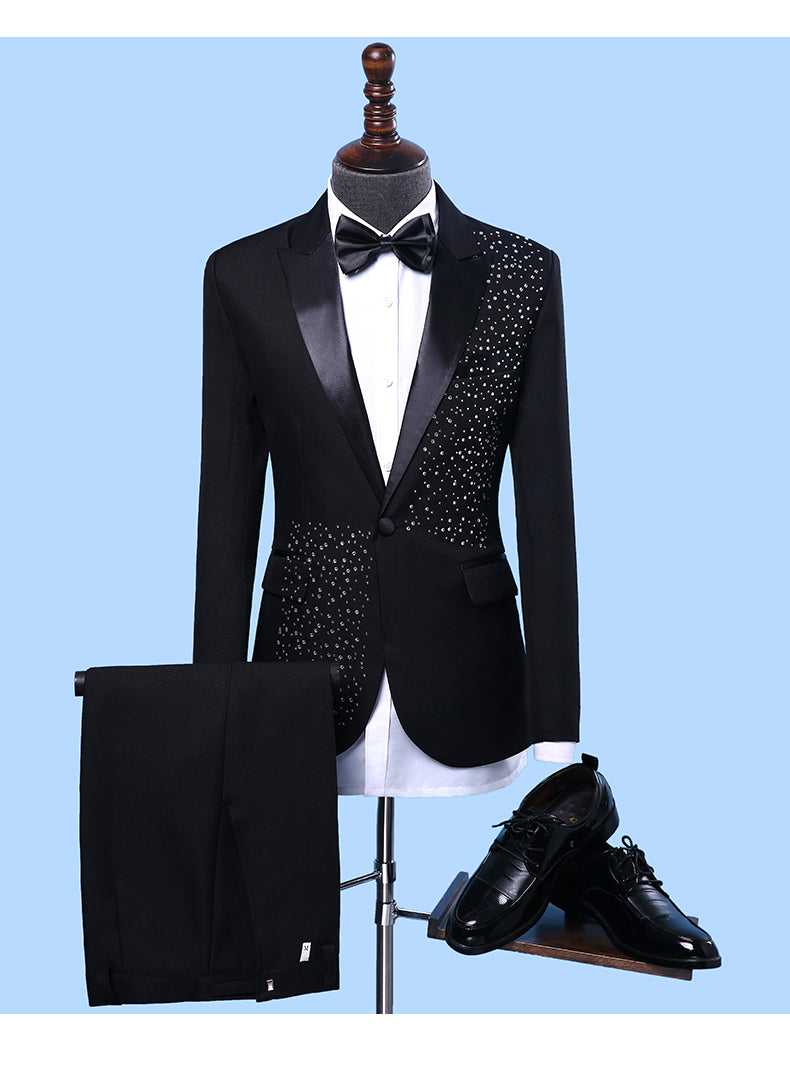 Men's Formal Slim Fit Crystals Blazer