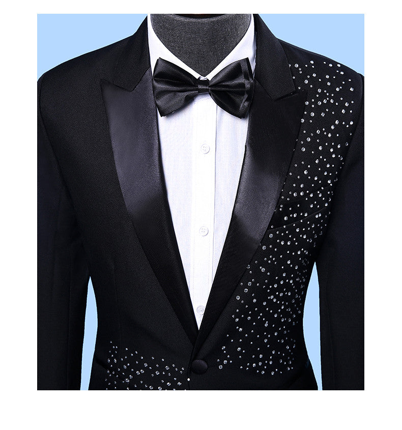 Men's Formal Slim Fit Crystals Blazer