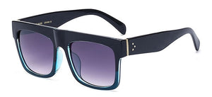 Men Flat Top Super-square Sunglasses