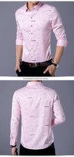 Load image into Gallery viewer, Men Casual Social Long Sleeve Line Designer Shirt

