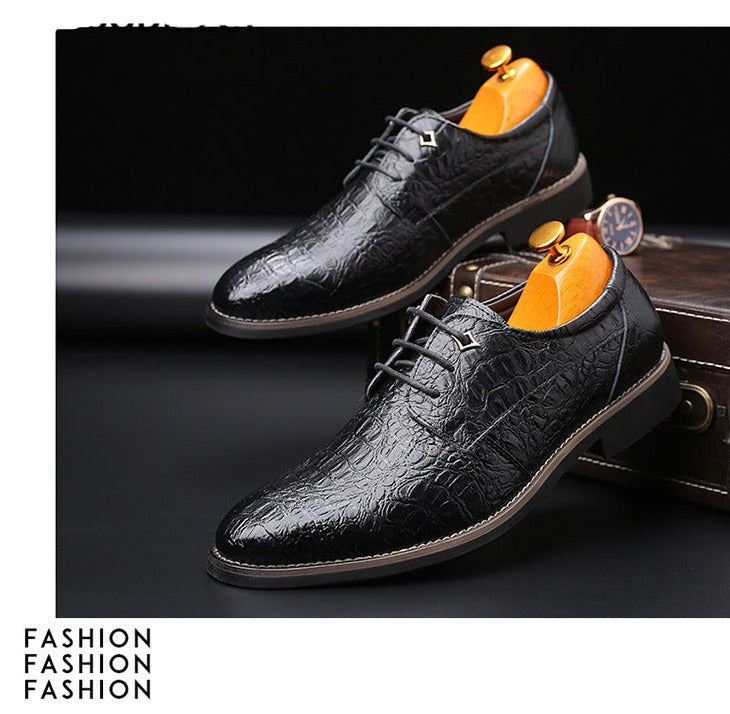 Gerrell Genuine Leather Crocodile Shoes