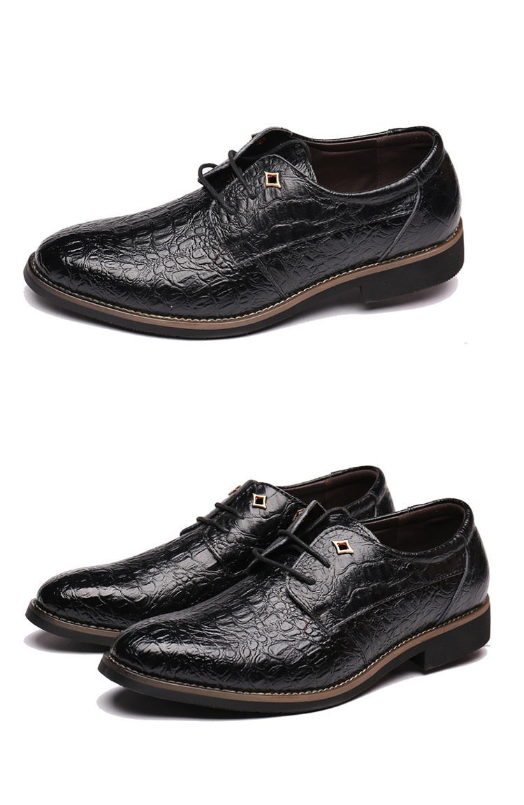 Gerrell Genuine Leather Crocodile Shoes