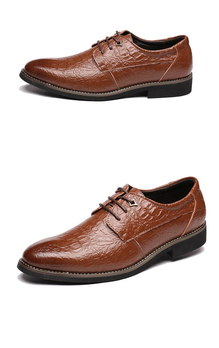 Gerrell Genuine Leather Crocodile Shoes