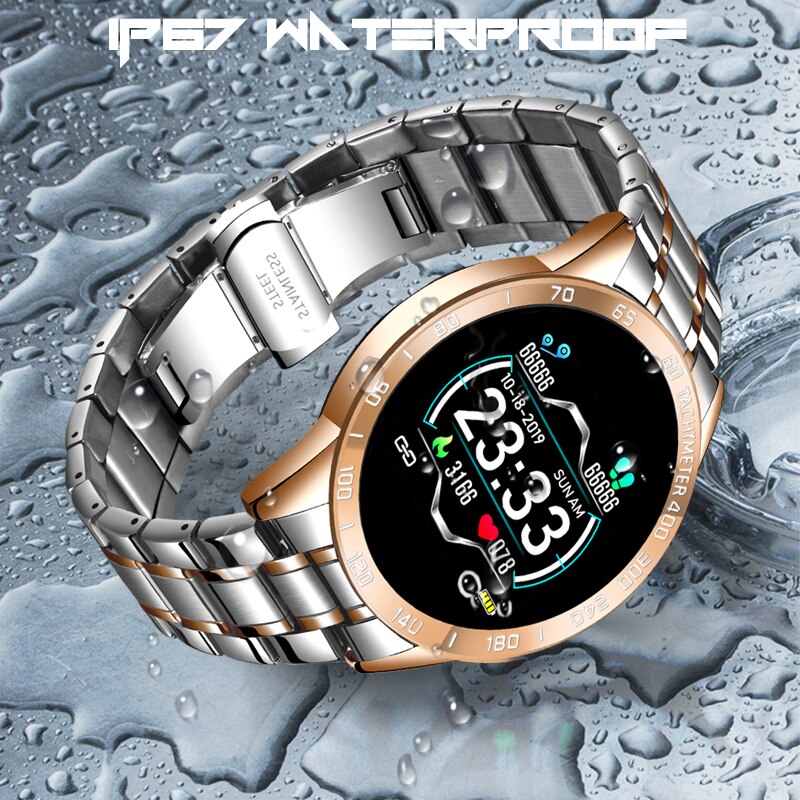 Men’s Luxury Steel Belt Smart Watch  Waterproof Sport Fitness Android Watch