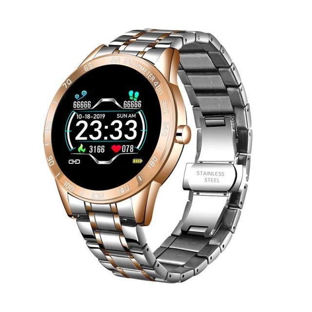 Men’s Luxury Steel Belt Smart Watch  Waterproof Sport Fitness Android Watch