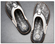 Load image into Gallery viewer, SunbeamSliders™ - Men&#39;s Genuine Leather Slippers
