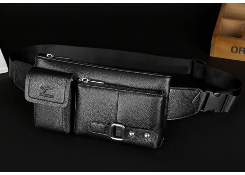 Luxury Waist Pack Men LeatherPack Chest Bag