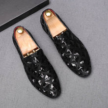 Load image into Gallery viewer, Men Casual Pointed Charm Sequins Flat Formal Oxfords Dress Shoes
