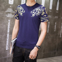 Load image into Gallery viewer, Men Cotton Casual Patchwork Short Sleeve Shirt
