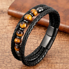Load image into Gallery viewer, Men Multilayer Leather Bracelets

