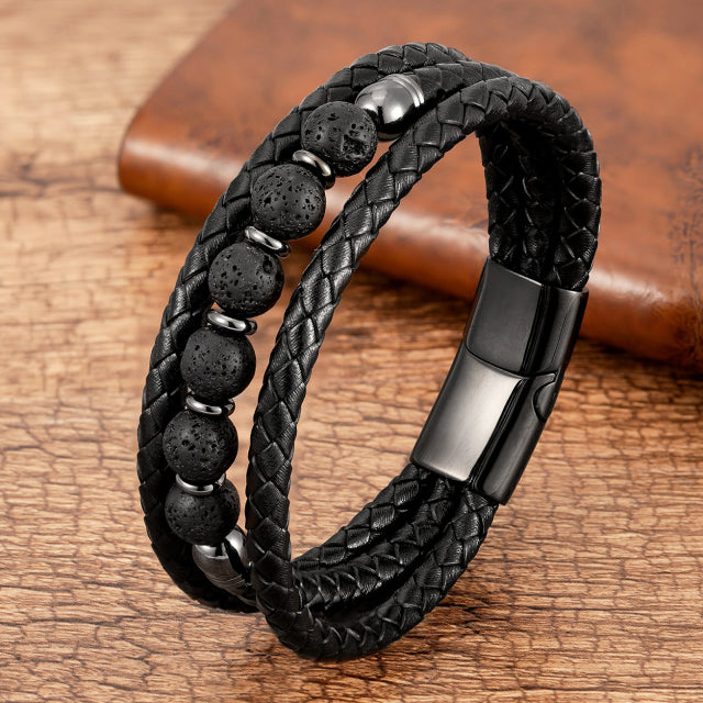 Men Multilayer Leather Bracelets