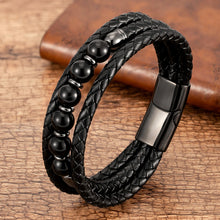Load image into Gallery viewer, Men Multilayer Leather Bracelets
