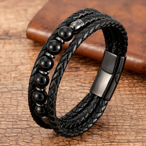 Men Multilayer Leather Bracelets