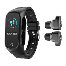 Load image into Gallery viewer, Unisex Smart Watch 2 In1 Multifunctional Wireless Bluetooth Earphone Fitness Tracker Watch
