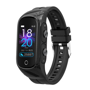 Unisex Smart Watch 2 In1 Multifunctional Wireless Bluetooth Earphone Fitness Tracker Watch