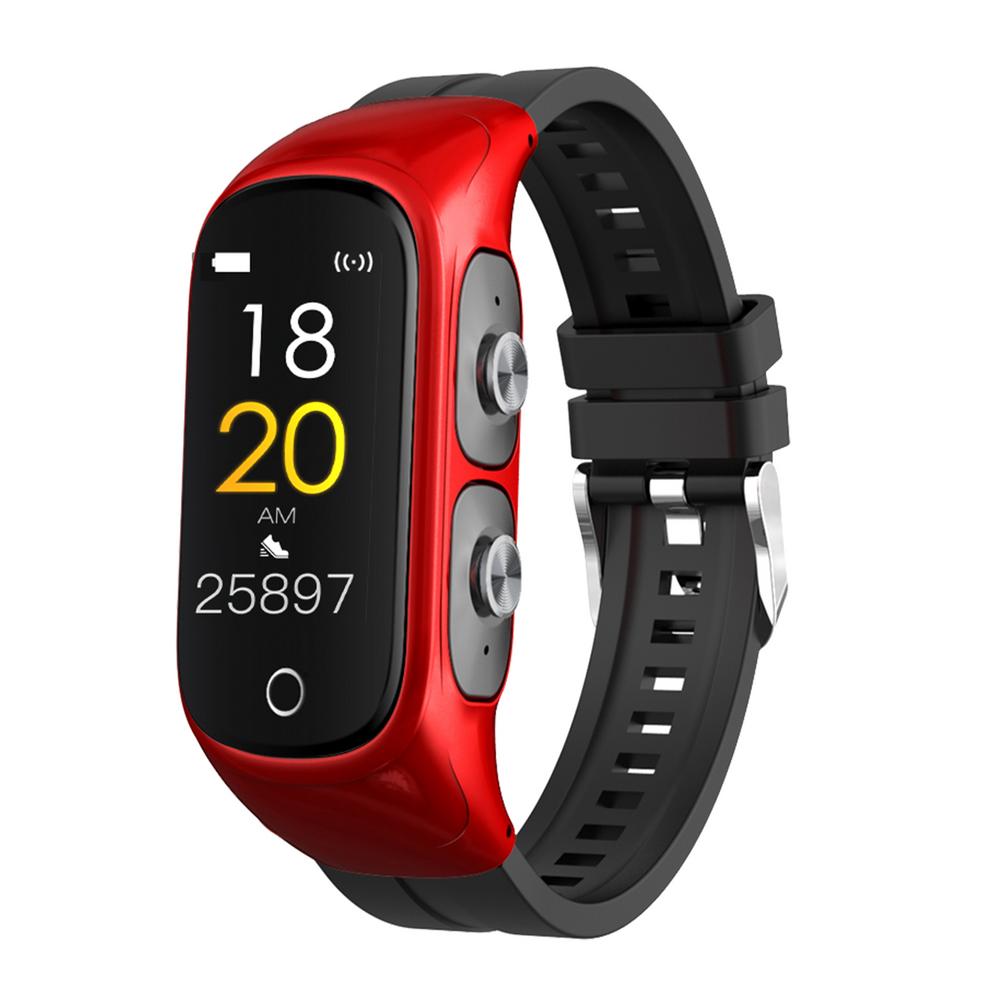 Unisex Smart Watch 2 In1 Multifunctional Wireless Bluetooth Earphone Fitness Tracker Watch