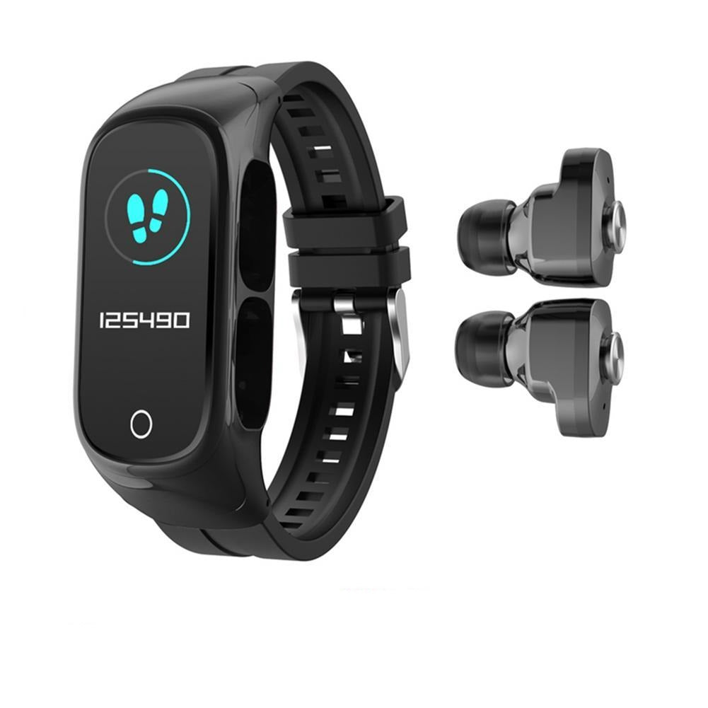 Unisex Smart Watch 2 In1 Multifunctional Wireless Bluetooth Earphone Fitness Tracker Watch