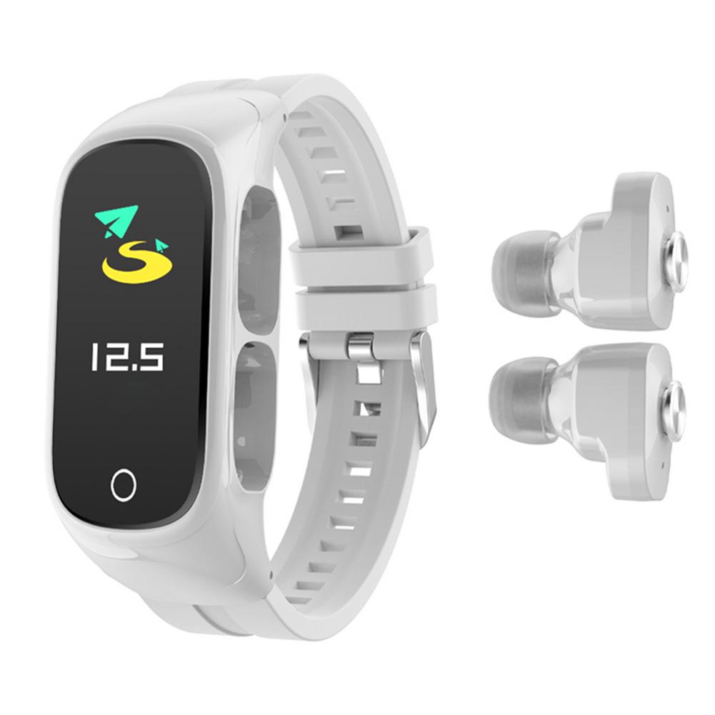 Unisex Smart Watch 2 In1 Multifunctional Wireless Bluetooth Earphone Fitness Tracker Watch