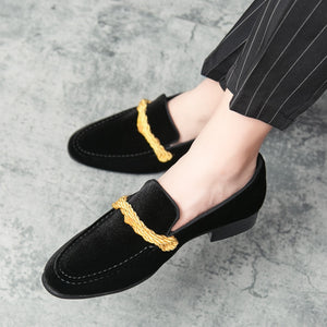 Men's Formal Velvet Comfy Moccasin Footwear