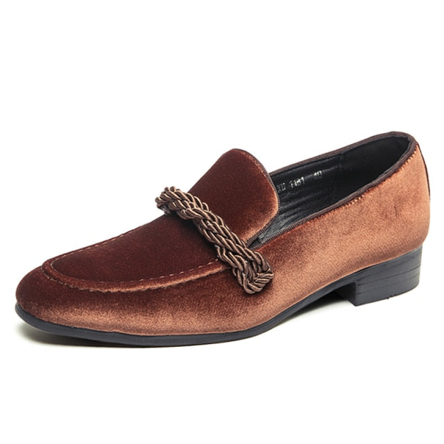 Men's Formal Velvet Comfy Moccasin Footwear