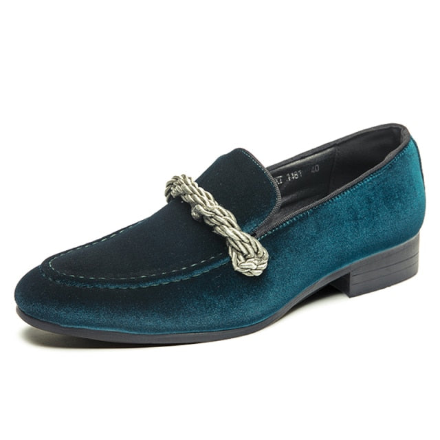 Men's Formal Velvet Comfy Moccasin Footwear