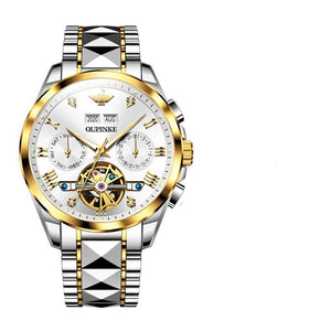 Swiss Luxury Sapphire Self Winding Tungsten Mechanical Wristwatch