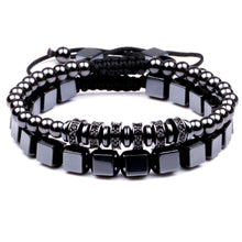 Load image into Gallery viewer, Classic Bracelet Square Hematite Wave Bangle
