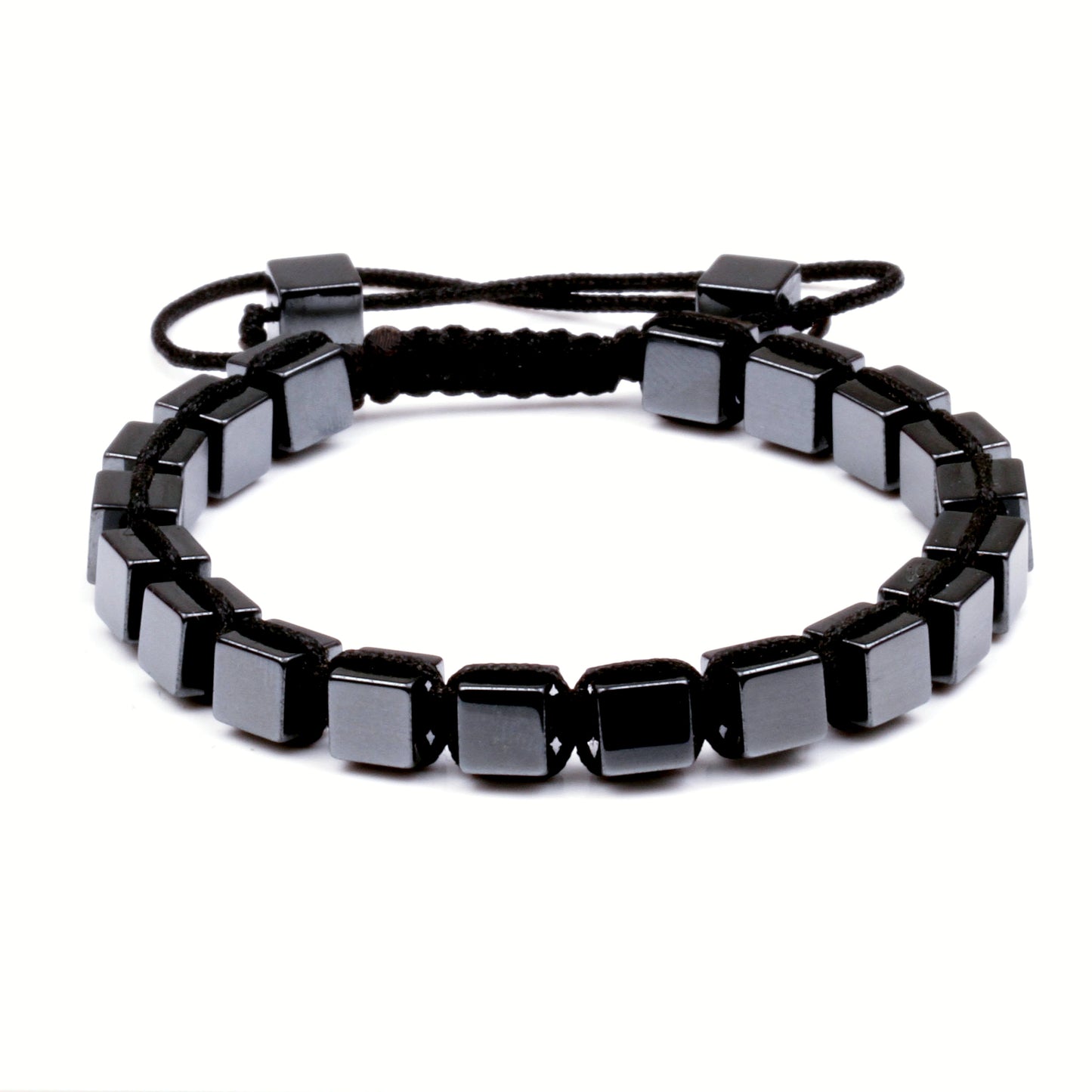 Classic Bracelet Square Hematite Wave Bangle