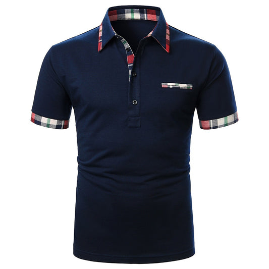 Men Slim Polo Shirt Short Sleeve